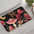 thumbnail image 2 of Red Mushroom Fantasy Black Pattern Bathroom Rugs Mat,Non Slip Microfiber Bathroom Rug,Rubber Backing,Soft Bathroom Mats for Bathroom Floor,Tub and Shower,17x27in(43x68cm), 2 of 4