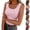 Pink, variant on Tank Tops for Women Summer Sleeveless Shirts U Neck Ribbed Slim Fitted Tops Cami Blouses