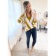 thumbnail image 4 of Suéter PRETTYGARDEN 2025 Cuello en V a Rayas Mostaza Talle S, 4 of 5