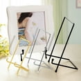 thumbnail image 3 of Multi-purpose Metal Square Display Show Stand Holder Rack Base for Photo Frame Plate Handicrafts Book Certificate Medal Tablet Home Decor Stand XL Size (Golden), 3 of 4