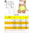 thumbnail image 2 of PULLIMORE Women High Waist Yoga Shorts Textured Butt Lifting Summer Hot Pants For Beach Sport Gym (L, Fluorescent Yellow), 2 of 10