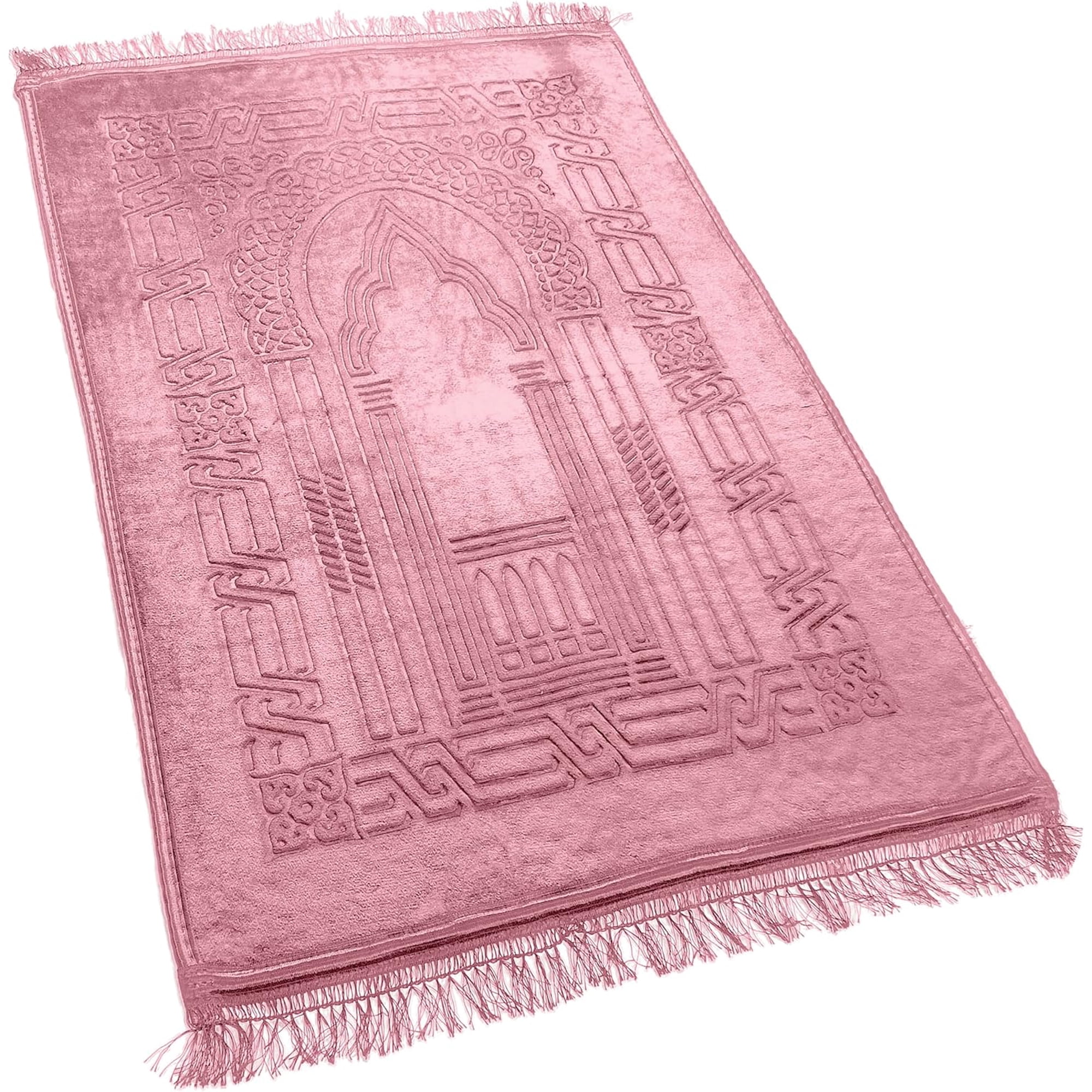 Islamic Prayer Rug Oversized Soft Thick Plush Musallah Mat for Men Women and Children (سجادة صلاة(