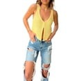thumbnail image 4 of Nituyy Women Vest Tops Sleeveless V Neck Knitting Casual Party Street Summer Short Shirt, 4 of 9