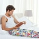 thumbnail image 5 of Fotbe Colorful Watercolor Dots Pantalones de Pijama para Hombre, Pantalones de Dormir, Pantalones de Casa con Cintura Ajustable y Bolsillos-3X-Large, 5 of 6