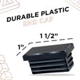 thumbnail image 2 of Tapones perforados de plástico Prescott Plastics de 2,54 x 3,81 cm, color negro, paquete de 10, 2 of 9