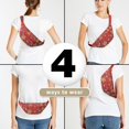 thumbnail image 6 of Fanny Pack Red Christmas Gingerbread Man Pattern Waist Pack Bag,Running Cross Bag,Waterproof Large Fanny Packs for Women Men for Travel Running Hiking Cycling, 6 of 6