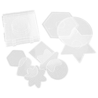 Perler Small & Large Basic Shapes Clear Pegboards, 5 per Pack, 3 Packs