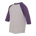 thumbnail image 3 of LAT Vintage Fine Jersey 3/4-Sleeve Baseball T-Shirt (6130) Vintage Heather/Vintage Purple, M, 3 of 4