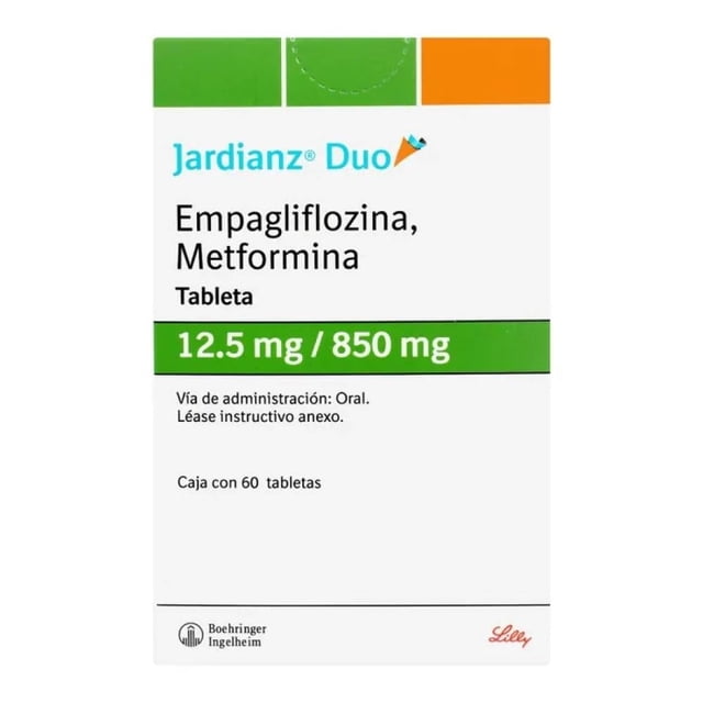 Jardianz Duo 12.5mg/850mg con 60 Tabletas
