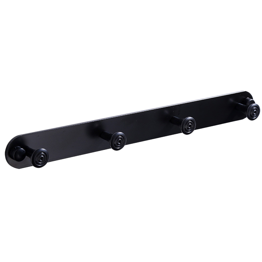 Boyijia Home Coat Hook Aluminum Alloy Wall Mounted Towel Key Hook Rail Rack With Black Finish 4 Hooks Walmart Canada