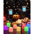 thumbnail image 2 of SoulBay Flameless Candles Color Changing Rechargeable, 12pcs LED Flickering Tea Lights Votives Candle with Charging Base & Remote Timer for Room, 2 of 9