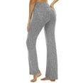 thumbnail image 2 of Innerwin Bas Taille Haute Femmes Harem Pantalons Course Jambe Large Pantalon Stretch Gris Clair XL, 2 of 3