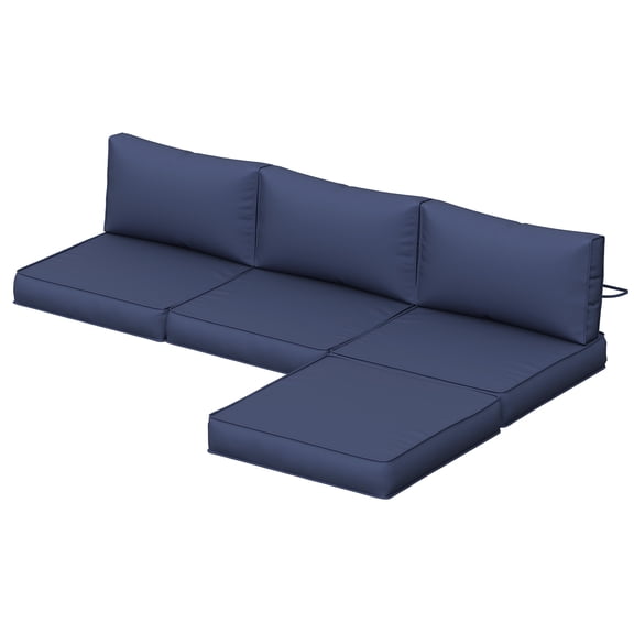 UDPATIO Outdoor Cushions, Patio Furniture Cushions, 4" Thick Replacement Outdoor Cushions, Patio Sofa Cushions with Water-Resistant Deep Seat Outdoor Couch Cushions(Navy Blue)