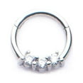 thumbnail image 4 of Hinged Hoop Rings 16GA with Clear CZ Gems- Sold Separately, 4 of 4