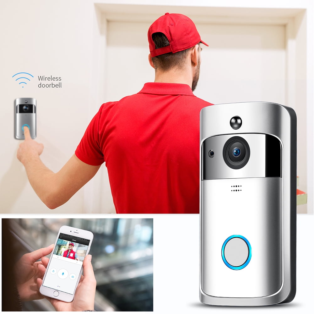 Video Doorbell With HD Video ，Wireless WiFi Security Doorbell Visual ...