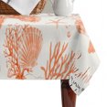 thumbnail image 4 of Orange Starfish Table Cloth Waterproof Tablecloths, Rustic Ocean Coastal Shells Conch Coral Tablecloth Dining Table Cover for Kitchen Party Tabletop Outdoor, Rectangle Tablecloth 60x102 Inch, 4 of 9