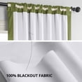 thumbnail image 6 of Half Price Drapes Signature Basque Green Velvet Blackout Curtains For Bedroom(1 Panel), 50WX 108L, 6 of 11