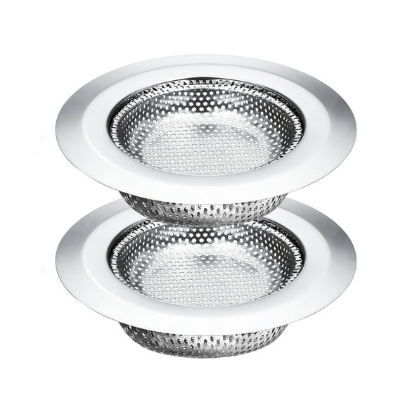 Garnen 2 Pcs Kitchen Sink Strainer Basket, Stainless Steel Mesh Sink Drain Filter, Sink Stopper for Food, Shower Drain Hair Catcher 3.5"