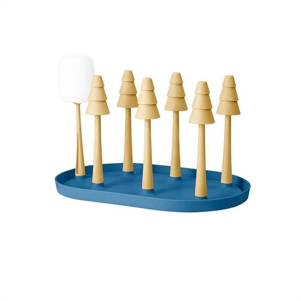 Soporte para taza de café, estante de almacenamiento para tazas, estante colgante de vidrio, estante de almacenaje para cocina, escurridor, puede contener 6 tazas, estante de almacenamiento
