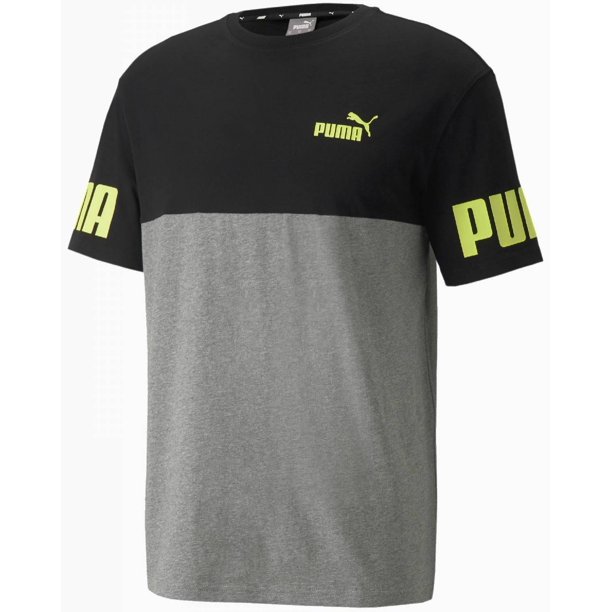 Playera Puma Power Colorblock Tee para Hombre 847389-03 gris M