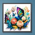 thumbnail image 1 of Cuadros Decorativos Diamond Painting 5D DIY taladro redondo completo mariposa decoración del hogar (HQ026) Wdftyju embutido en tela, 1 of 7