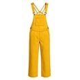 thumbnail image 2 of Kiijoy Girls Casual Sleeveless Solid Overalls Trousers with Pocket, Yellow, Sizes 5-14, 2 of 5