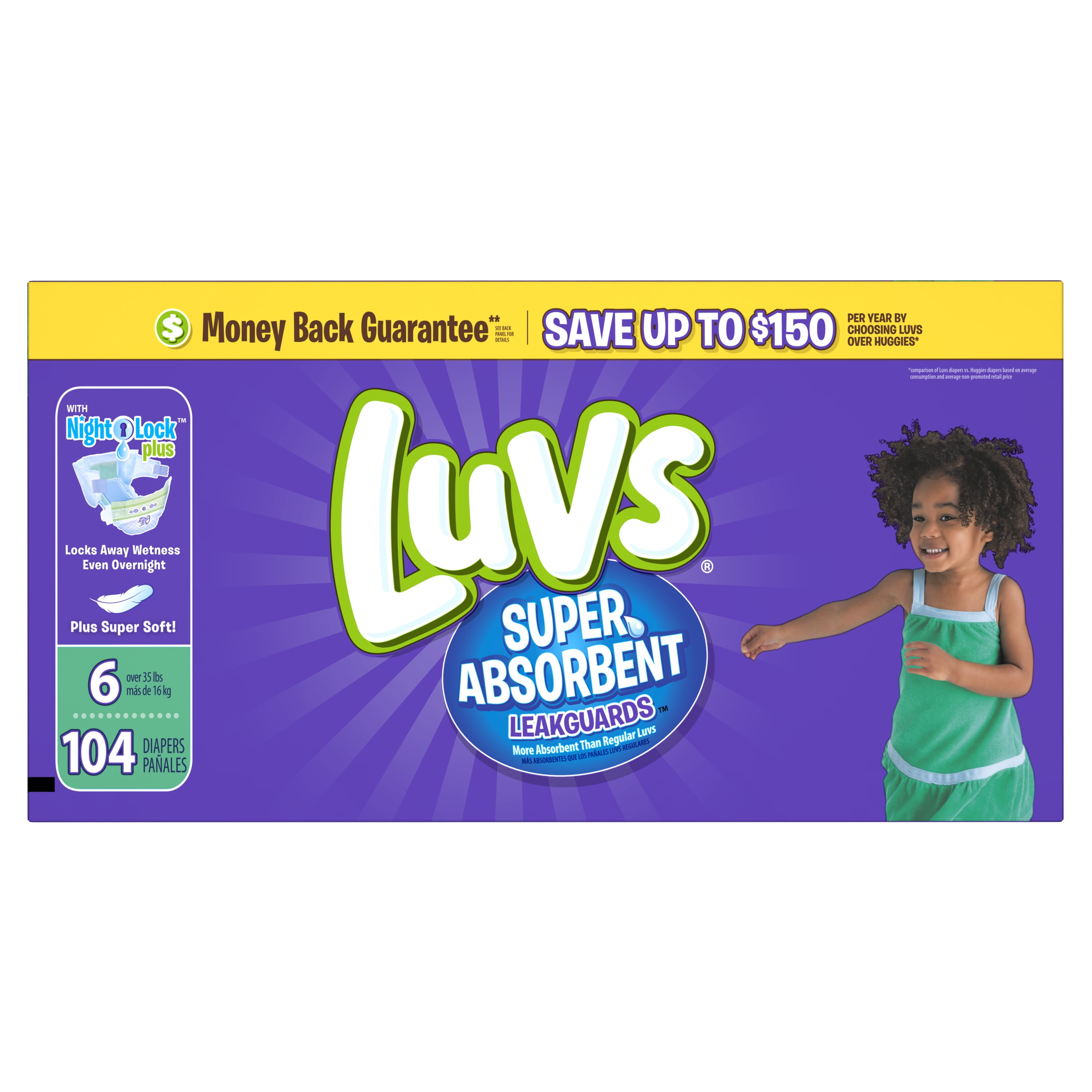 luvs size 6 diapers walmart