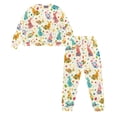 thumbnail image 6 of FOR U DESIGNS Easter Rabbit Womens Pajama Bottoms with Pockets and Drawstring 2 Piece Size XL Nightwear Long Sleeve Crew Neck Tops and Pants for Women Pajamas Winter, 6 of 6