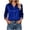 a01Blue, variant on Womens 3/4 Sleeve Satin Shirt Button Down Collared Blouses Silk Business Dressy Casual Tops Office Work Interview Clothes Lightweight Elegant Fall Fashion Outfits Navy S