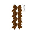 thumbnail image 3 of 12PCS 12 Pcs Christmas Bows Rustic Wreath Gift Bows Vintage Xmas Velvet Ribbon Decoration for Xmas Tree Garland DIY Wrapping Decorative White & Brown & Green Christmas Tree Bows 6in, 3 of 5