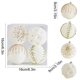 thumbnail image 3 of Antique Christmas Ball Ornament Set | PVC Decorative Hanging Baubles | Glossy Matte Glitter Gold White | Holiday Tree Wreath Décor | 4 Pack | 3.14 in Each | Pre-installed Lanyard, 3 of 6