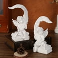 thumbnail image 3 of Angel Resin Figurine, Feather Benediction Memorial Angel Resin Statue  For Wedding, 3 of 8