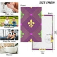 thumbnail image 3 of Coolnut Mardi Gras Cotton Hand Towels, Set of 2 Absorbent Bath Towel Decorative Fingertip Towels for Bathroom Gym Spa Hotel Beach Swimming Pool,16"x 28", 3 of 6