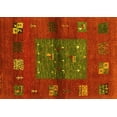 thumbnail image 1 of Ahgly Company Indoor Rectangle Abstract Yellow Contemporary Area Rugs, 2' x 5', 1 of 4