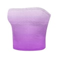 thumbnail image 5 of LNWUY Womens Tube Tops Going Out Summer Y2k Bandeau Trendy Crop Sleeveless Strapless Cute Gradient Color Printed Corset Purple S, 5 of 5