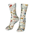 thumbnail image 6 of Xecao Dogs Funny Pets Print Fashion No Heel Casual Crew Socks Cushioned Breathable for Men Women - Moisture wicking,Not easy to fade Suitable for daily, 6 of 7