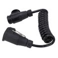 thumbnail image 1 of Trailer Spring Wire Adapter, 12/24V Copper Contact 13pin Trailer Coiled Adapter 6.6ft  for Car RV, 1 of 8