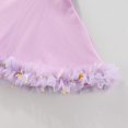 thumbnail image 4 of Wilark Toddler Girls Ballet Dress with Mesh Trim Cute Knitted Crew Neck Long Sleeve Party Dance Dress Purple 1 T, 4 of 6