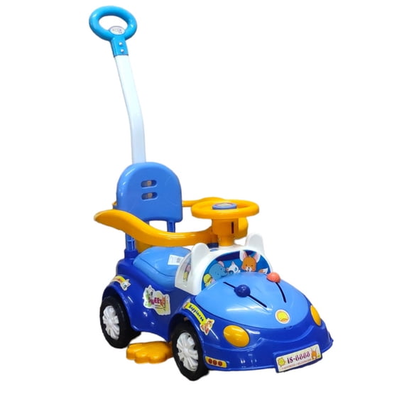 Correpasillos The Baby Shop - con baston, respaldo, luz y sonido Azul -