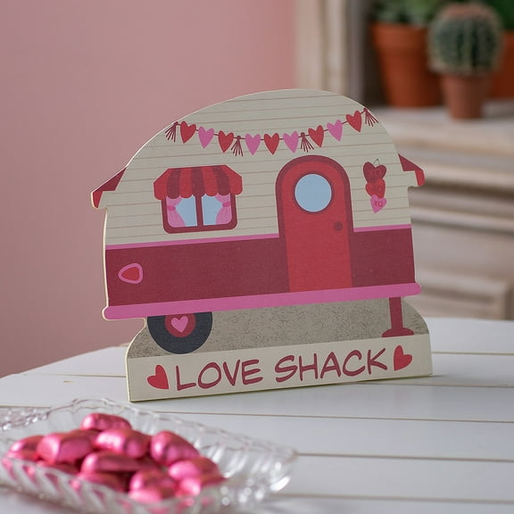 Valentine Camper Tabletop Sign, Home Decor, Valentine's Day, 1 Pieces
