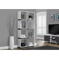 thumbnail image 2 of Atlin Designs Wood White and Gray Bookcase Rectangular 71" Unassembled, 2 of 2