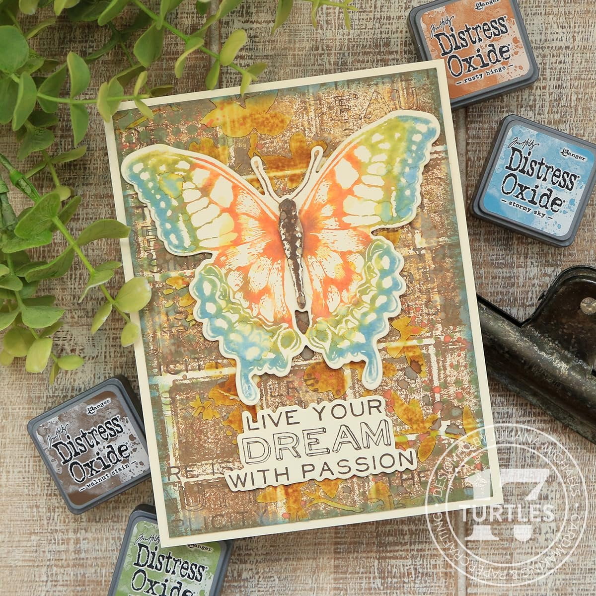 Mini Distress Oxide Pad Bundle - Ranger Tim Holtz Mini Distress Oxide Pad Sets #1, #2, #3, #4, #5, #6 with 2 Mini Distress Storage Tins and Trebbies Detail Sticks