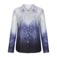 thumbnail image 4 of Fesfesfes Tops for Women O-Neck Solid Three Quarter Sleeve Tops Blouse T-shirt, 4 of 8