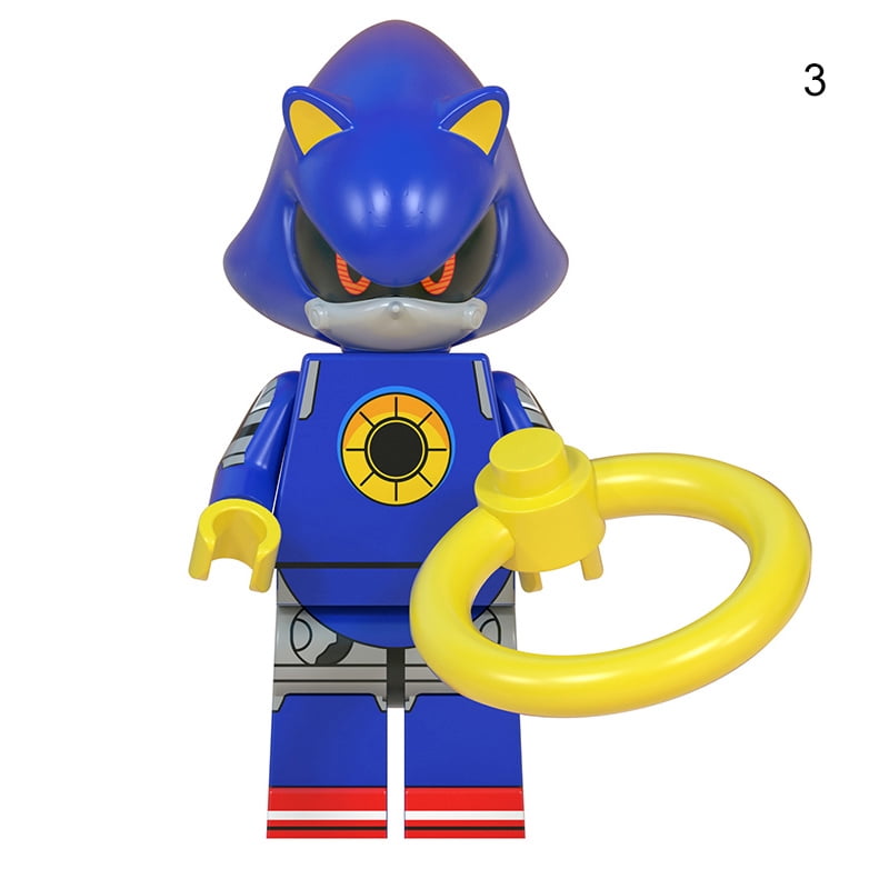 Werehog Knuckles & Super Sonic Sonic the Hedgehog Action Figures – 6-Pack Collectible Figures with Sonic Brooch– Highly Detailed Design – For Kids and Collectors– Includes Sonic Shadow Metal Sonic 