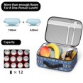 thumbnail image 5 of Football Text Blue Pattern Insulated Lunch Bag Teens,Bento School Lunch Bag for Teens for Work,Picnic or Travel 10.6x7.7x4.3 Inches,12 Can Capacity, 5 of 6