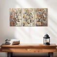 thumbnail image 2 of Elephant Stock Vintage Abstract Wall Art - Horizontal Multi Panel Canvas - Living Room Wall Decor - Floral And Botanical Multi Panel - Beige And Gray Decor - 26" x 12", 2 of 8