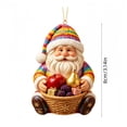 thumbnail image 3 of Christmas Santa Claus Acrylic Ornament, Decorative Hanging Pendant, Xmas Tree Holiday Party Home Decor Gift Use, 3 of 6