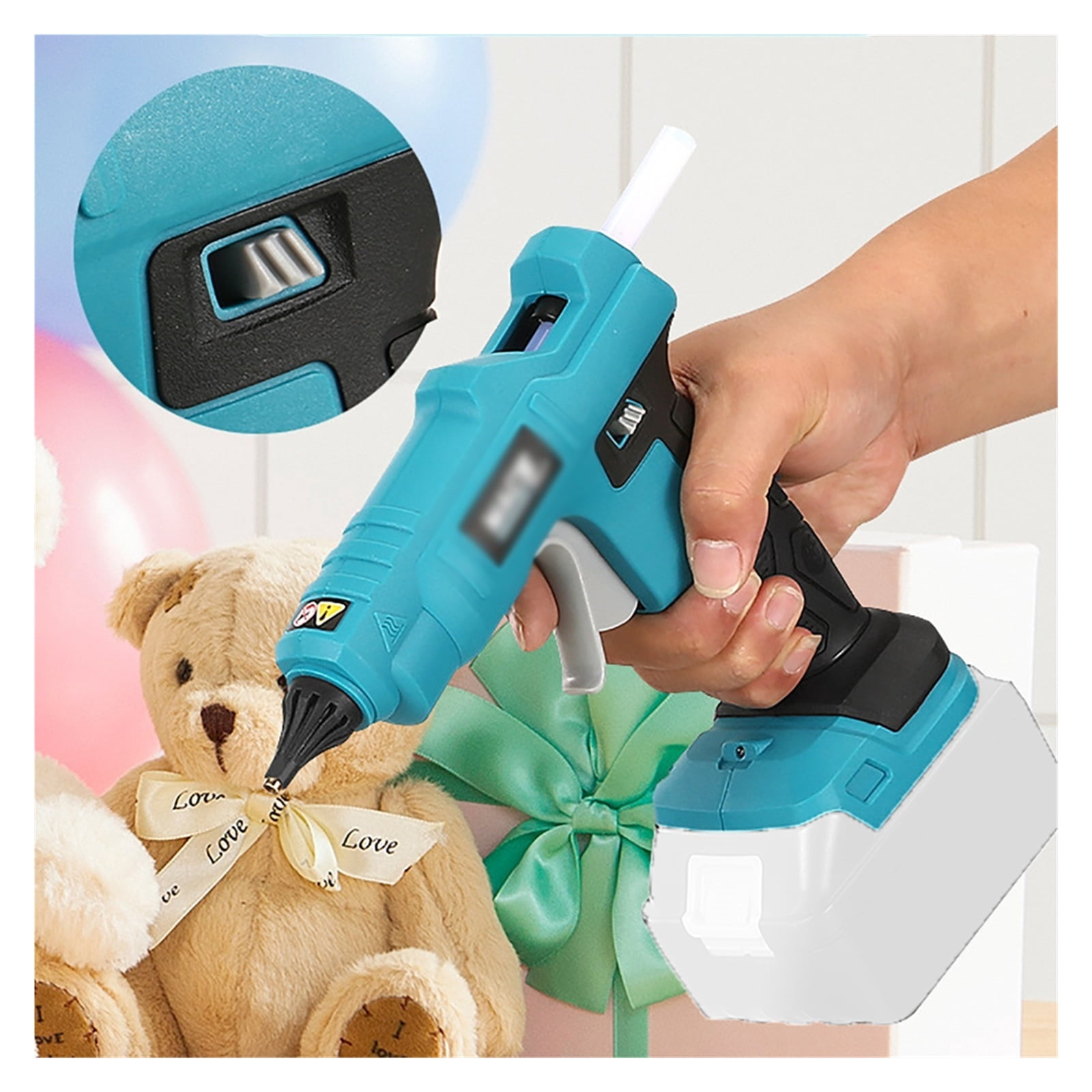 130W DIY Electric Glue Gun18V / 21V Battery DIY Hot Melt Welding Hot Air Gun With 11mm Sticks For Home DIY, Christmas Gifts, Crafts ,Effortless Crafting