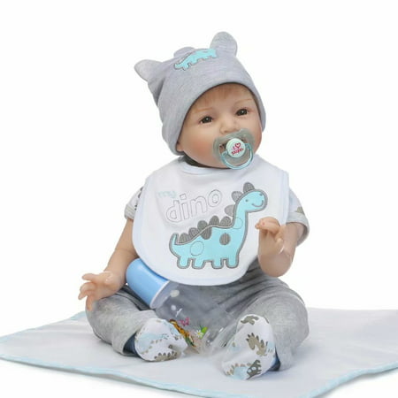 NPK Collection Reborn Baby Dolls ,22 Inch 55CM Full Silicone, Baby Dolls That Look Real Life, Kids Reborn Baby Doll Vinyl Lifelike Newborn Doll Best Christmas Gift (Best Reborn Doll Artists)