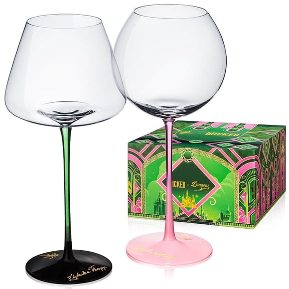 Dragon Glassware x Wicked 18 oz Wine Glasses Set of 2